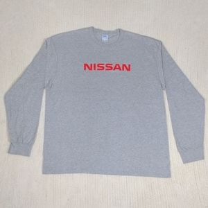 Nissan Long Sleeve Heather Grey Shirt - NWOT